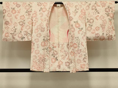 平和屋着物＃羽織　総絞り　草花文　正絹　逸品　CABI6304in