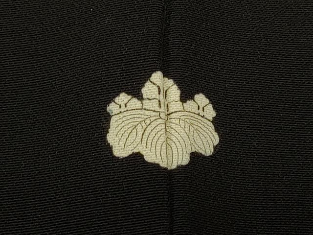 平和屋着物＃羽織　寿光織　楓　黒地　金銀糸　正絹　逸品　CABI6313in