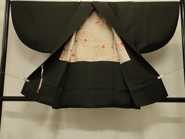 平和屋着物＃道中着　総刺繍　唐松文　銀糸　正絹　逸品　CABI6316in