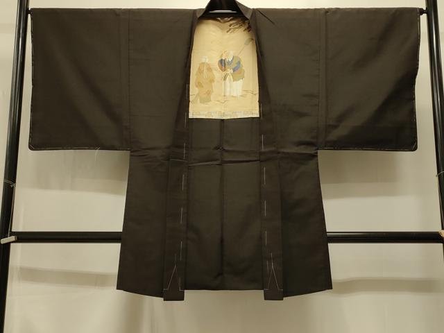 平和屋着物＃男性　長羽織　霞文　正絹　逸品　未使用　CABI6319in