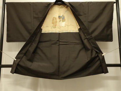 平和屋着物＃男性　長羽織　霞文　正絹　逸品　未使用　CABI6319in
