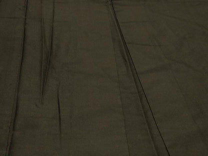 平和屋着物＃男性　長羽織　紬地　黒地　正絹　逸品　CABI6324in