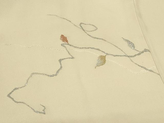 平和屋着物＃羽織　寿光織　枝葉文　金銀糸　正絹　逸品　CABI6326in