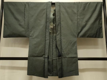 平和屋着物＃男性　本場大島紬　長羽織　80亀甲　総詰め　正絹　逸品　CABI6328in
