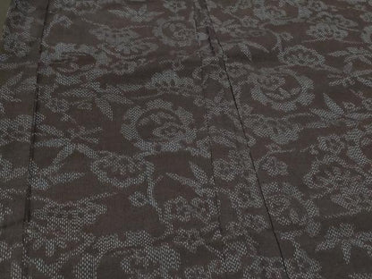 平和屋着物＃結城紬　羽織　雪輪草花文　正絹　逸品　CABI6334in