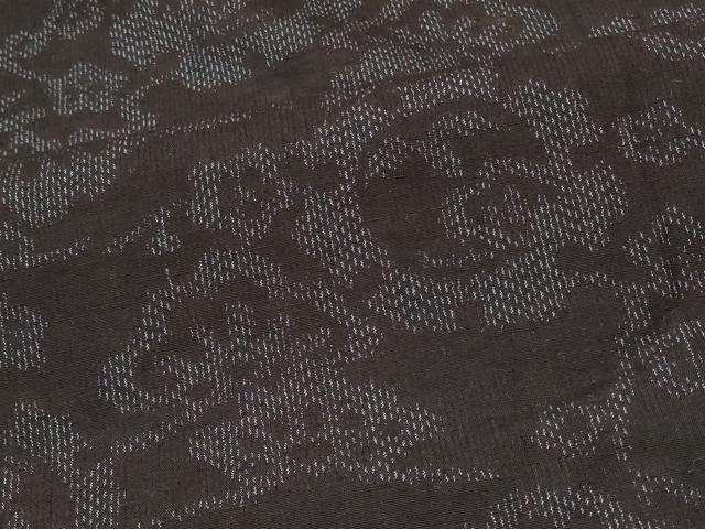平和屋着物＃結城紬　羽織　雪輪草花文　正絹　逸品　CABI6334in