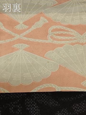 平和屋着物＃結城紬　羽織　雪輪草花文　正絹　逸品　CABI6334in