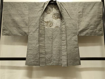 平和屋着物＃男性　羽織　紬地　霞文　正絹　逸品　未使用　CABI6337in