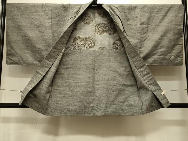 平和屋着物＃男性　羽織　紬地　霞文　正絹　逸品　未使用　CABI6337in