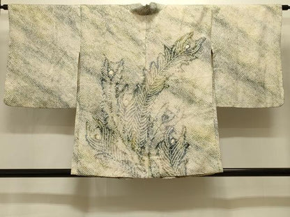 平和屋着物＃羽織　総絞り　孔雀羽文　正絹　逸品　CABI6341in