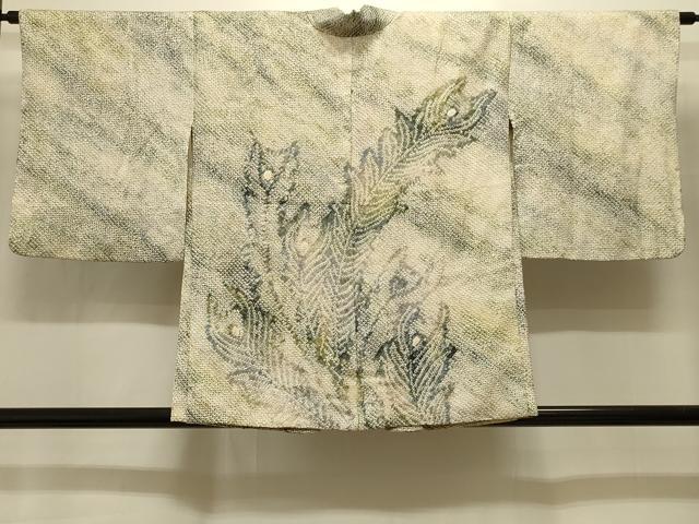 平和屋着物＃羽織　総絞り　孔雀羽文　正絹　逸品　CABI6341in