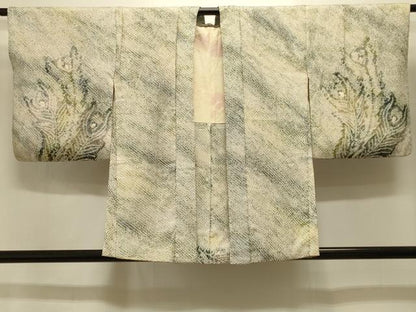 平和屋着物＃羽織　総絞り　孔雀羽文　正絹　逸品　CABI6341in