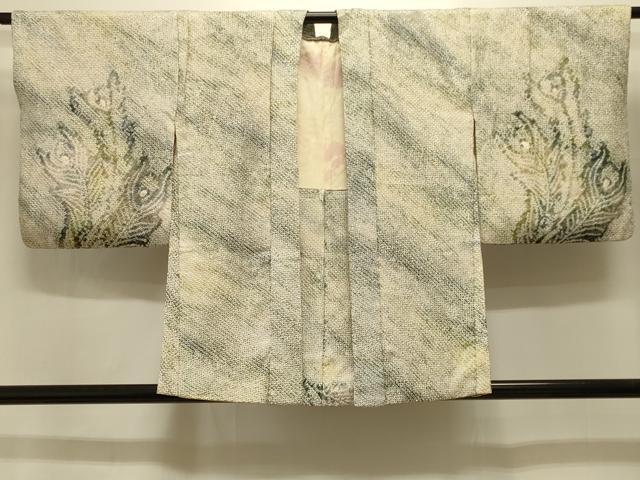 平和屋着物＃羽織　総絞り　孔雀羽文　正絹　逸品　CABI6341in