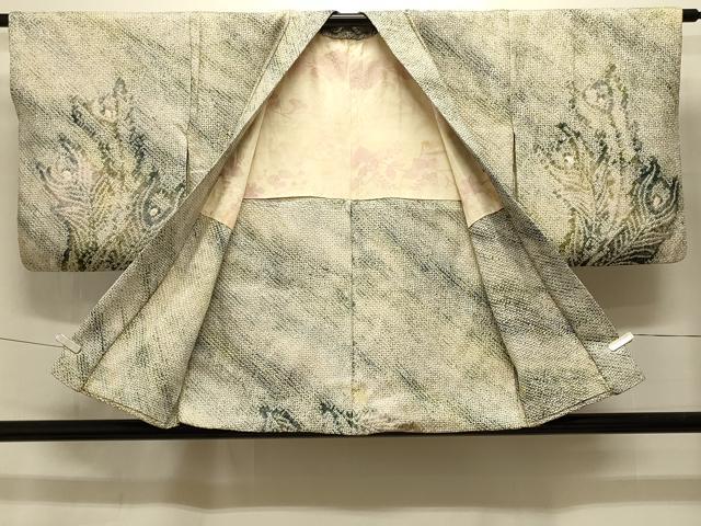 平和屋着物＃羽織　総絞り　孔雀羽文　正絹　逸品　CABI6341in