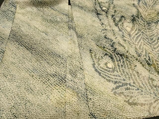 平和屋着物＃羽織　総絞り　孔雀羽文　正絹　逸品　CABI6341in