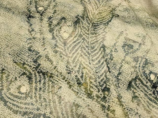 平和屋着物＃羽織　総絞り　孔雀羽文　正絹　逸品　CABI6341in