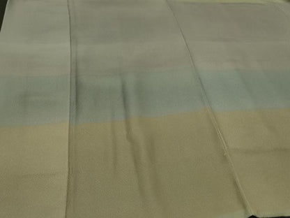 平和屋着物＃道中着　横段文　ロング丈　正絹　逸品　CABI6344in
