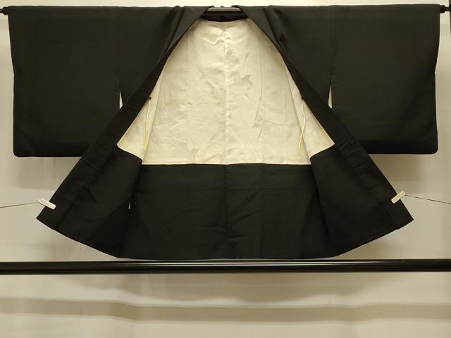 平和屋着物＃羽織　寿光織　枝梅文　黒地　金銀糸　正絹　逸品　CABI6348in