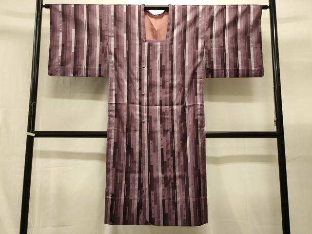 平和屋着物＃道行コート　雨コート　単衣　吉祥間道　ロング丈　正絹　逸品　CABI6356in