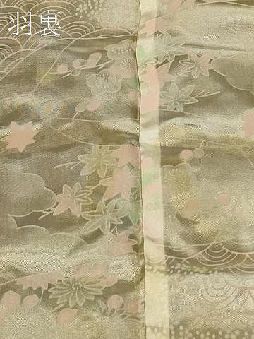 平和屋着物＃羽織　久留米絣　花菱文　黒地　綿　逸品　CABI6358in