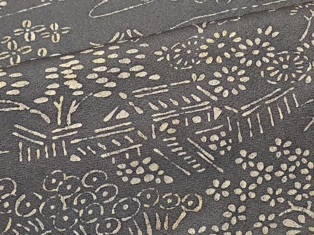 平和屋着物＃羽織　ろうけつ染め　風景草花文　正絹　逸品　CABI6360in