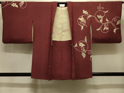 平和屋着物＃羽織　葡萄蔦の葉文　金彩　正絹　逸品　CABI6365in
