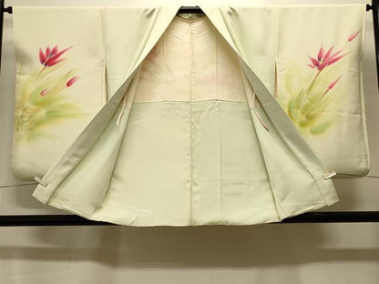 平和屋着物＃羽織　作家物　手描き　草花文　暈し染め　正絹　逸品　CABI6367in
