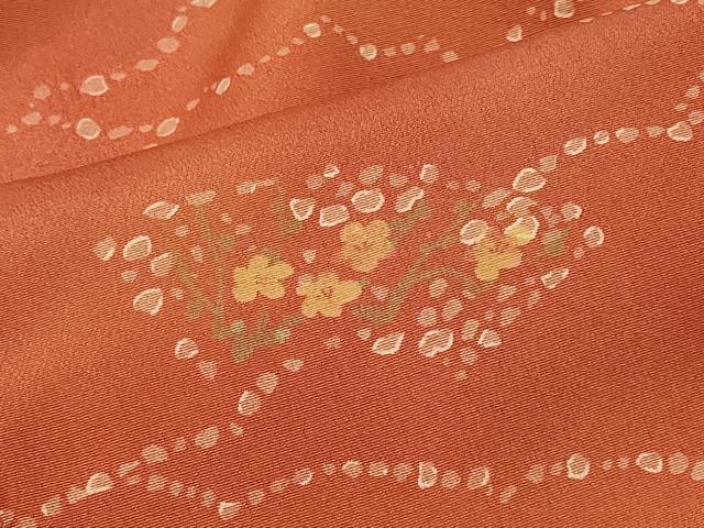 平和屋着物＃道中着　雲重ね地紙花文　暈し染め　正絹　逸品　未使用　CABI6371in