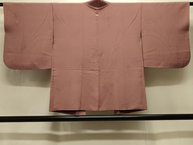 平和屋着物＃羽織　色無地　成り物地紋　銀煤竹色　正絹　逸品　CABI6373in
