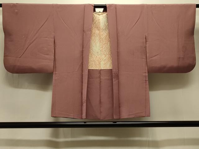 平和屋着物＃羽織　色無地　成り物地紋　銀煤竹色　正絹　逸品　CABI6373in