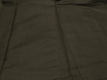 平和屋着物＃男性　長羽織　黒地　正絹　逸品　CABI6374いｎ