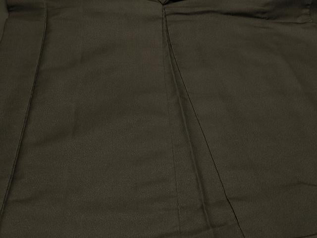 平和屋着物＃男性　長羽織　黒地　正絹　逸品　CABI6374いｎ