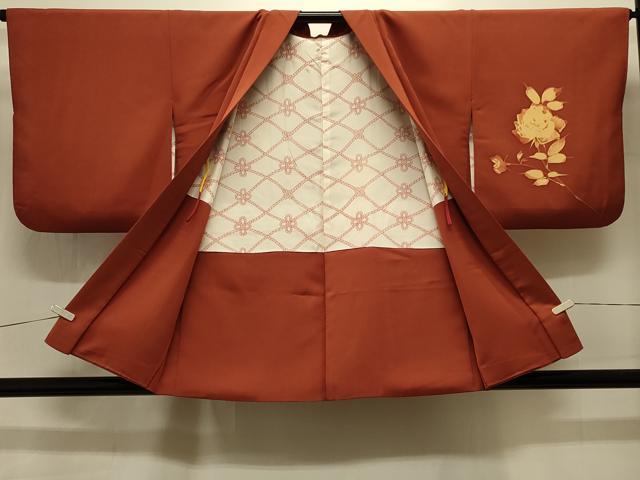 平和屋着物＃羽織　ろうけつ染め　バラ　薔薇　正絹　逸品　CABI6380in