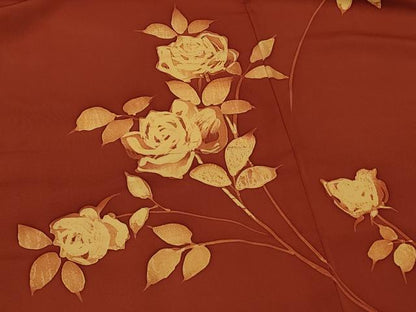 平和屋着物＃羽織　ろうけつ染め　バラ　薔薇　正絹　逸品　CABI6380in