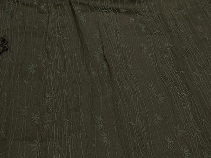 平和屋着物＃道中着　笹竹文　黒地　正絹　逸品　CABI6382in