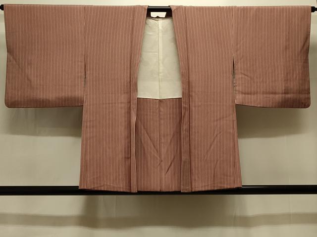 平和屋着物＃羽織　縞　正絹　逸品　CABI6388in