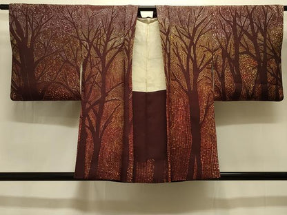 平和屋着物＃羽織　樹林文　正絹　逸品　CABI6390in
