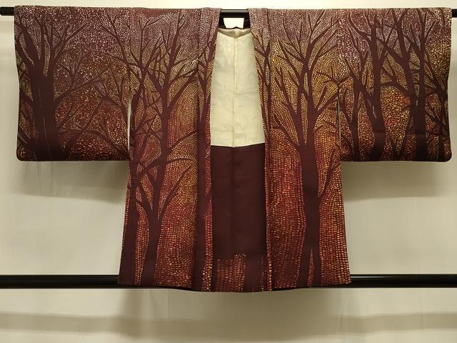 平和屋着物＃羽織　樹林文　正絹　逸品　CABI6390in