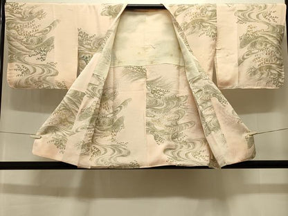 平和屋着物＃道行コート　寿光織　立波文　金銀糸　正絹　逸品　CABI6392in