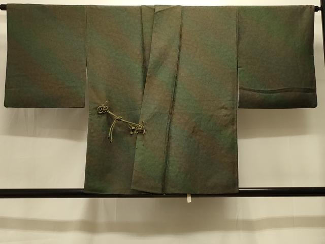 平和屋着物＃道中着　斜線文　暈し染め　正絹　逸品　CABI6397in