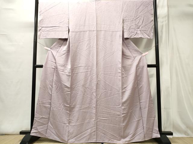 平和屋着物■上質な色無地　霞地紋　鴇鼠色　正絹　逸品　CABI6425ou
