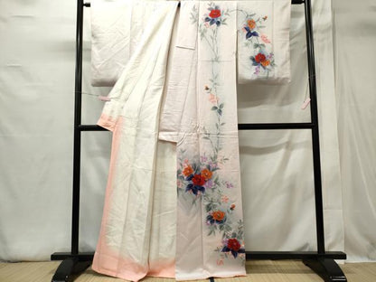 平和屋着物■訪問着　枝花文　暈し染め　正絹　逸品　CABI6426ou
