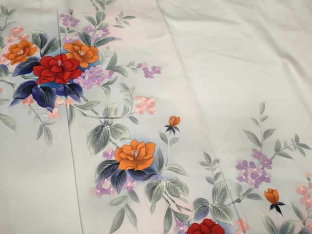 平和屋着物■訪問着　枝花文　暈し染め　正絹　逸品　CABI6426ou
