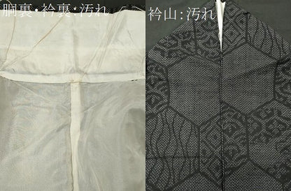 平和屋着物■上質な紬　亀甲吉祥文　正絹　逸品　CABI6432ou