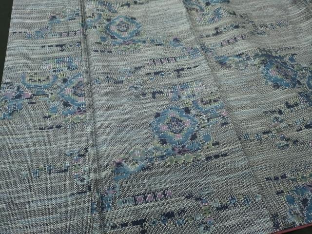 平和屋着物■上質な紬　草花文　正絹　逸品　CABI6434ou
