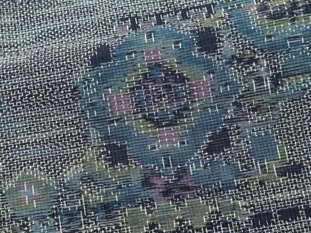 平和屋着物■上質な紬　草花文　正絹　逸品　CABI6434ou
