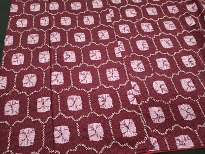 平和屋着物■上質な小紋　絞り　亀甲花文　正絹　逸品　CABI6437ou