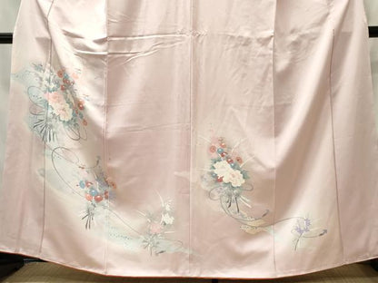 平和屋着物■訪問着　草花文　暈し染め　正絹　逸品　CABI6439ou
