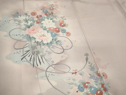 平和屋着物■訪問着　草花文　暈し染め　正絹　逸品　CABI6439ou