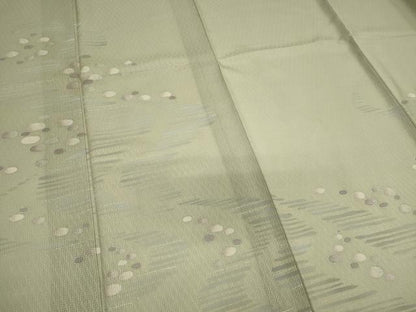 平和屋着物＊夏物　訪問着　紗　石畳文　銀彩　正絹　逸品　CABI6441ou